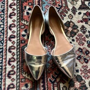 Silver J. Crew Flats